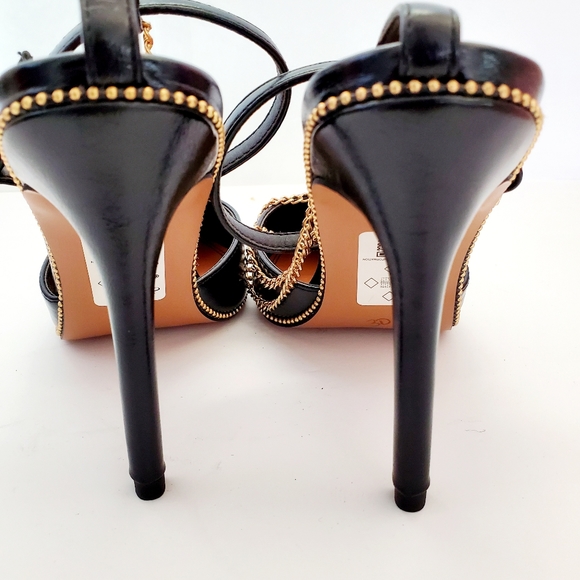 ASOS DESIGN Priscilla Black Pointed Toe High Heels with Chain Size 8Cat & Jack B - Picture 8 of 10